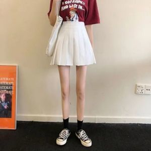 Pleated Mini A-Line Skirt w/ hidden shorts